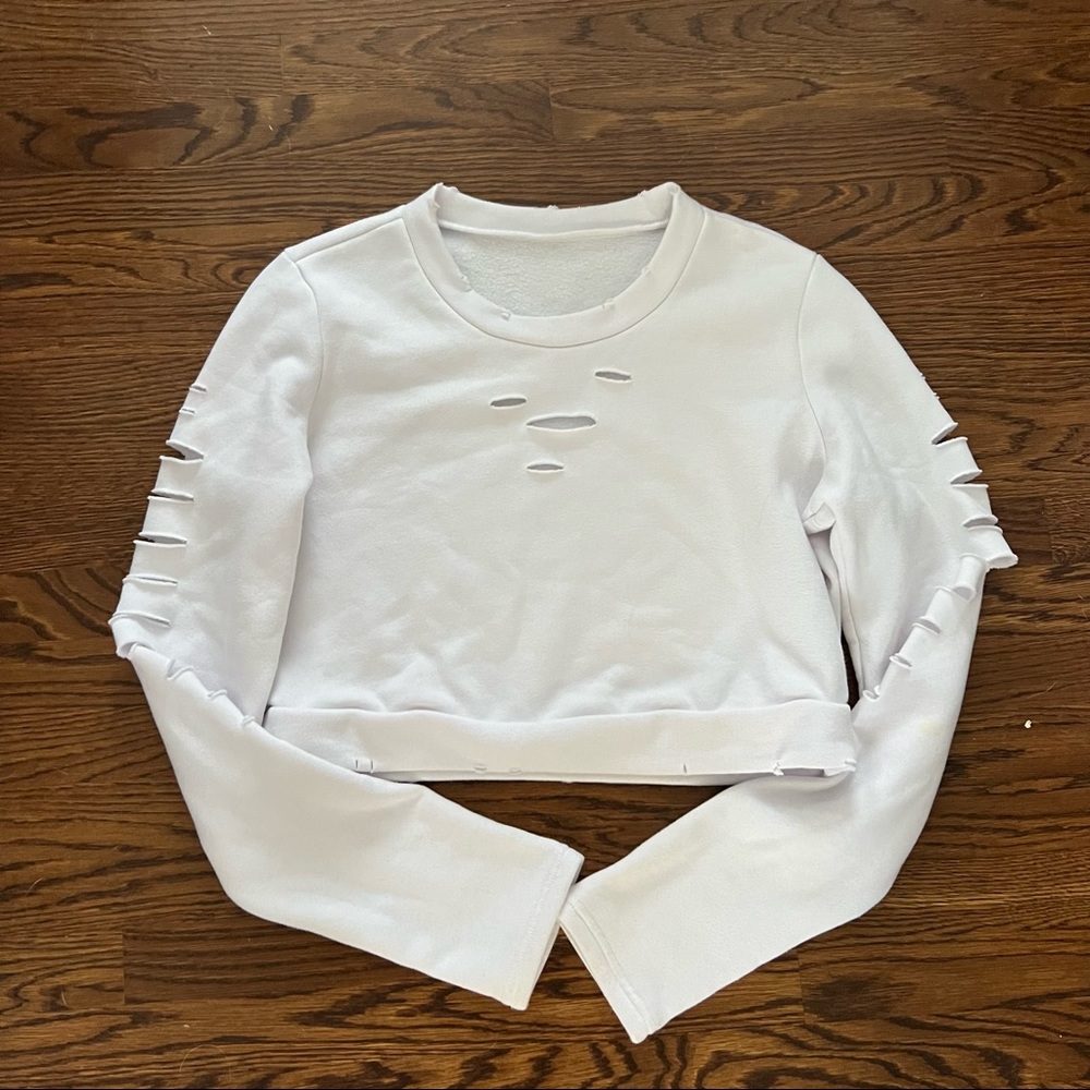 Ali Yoga cropped workout sweatshirt